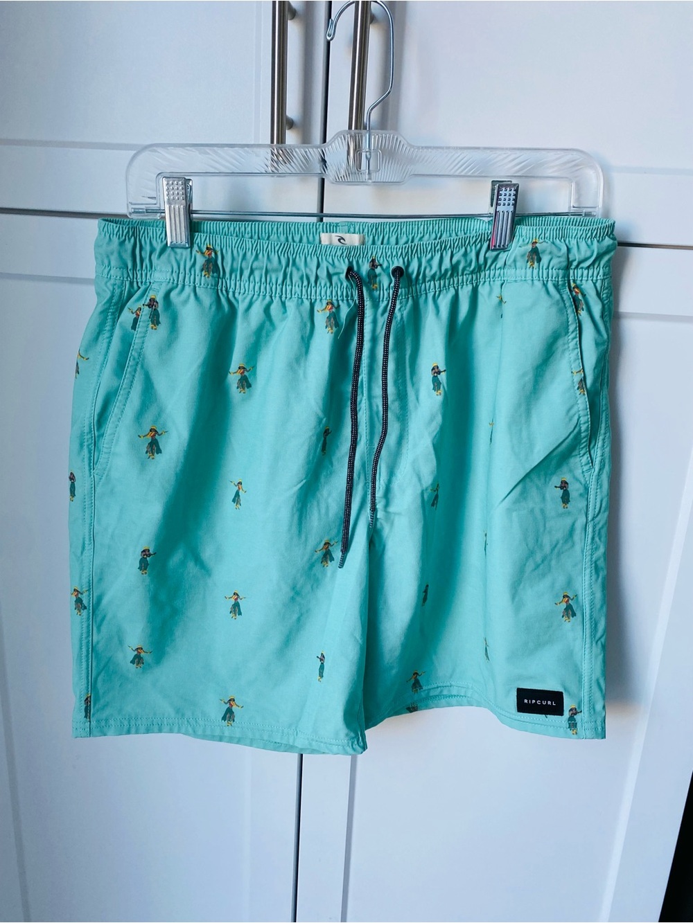 Ripcurl men’s medium swim trunks board shorts lazy day hula dancer